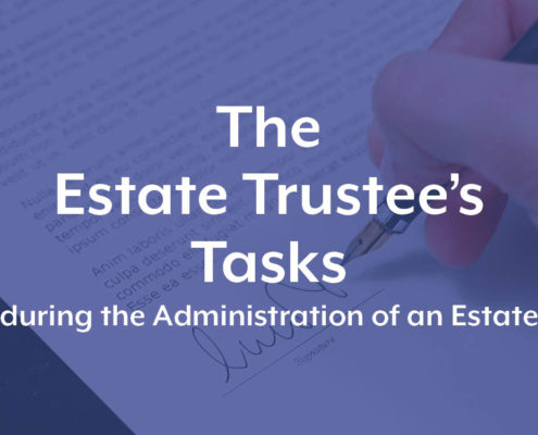 The Estate Trustee's Tasks